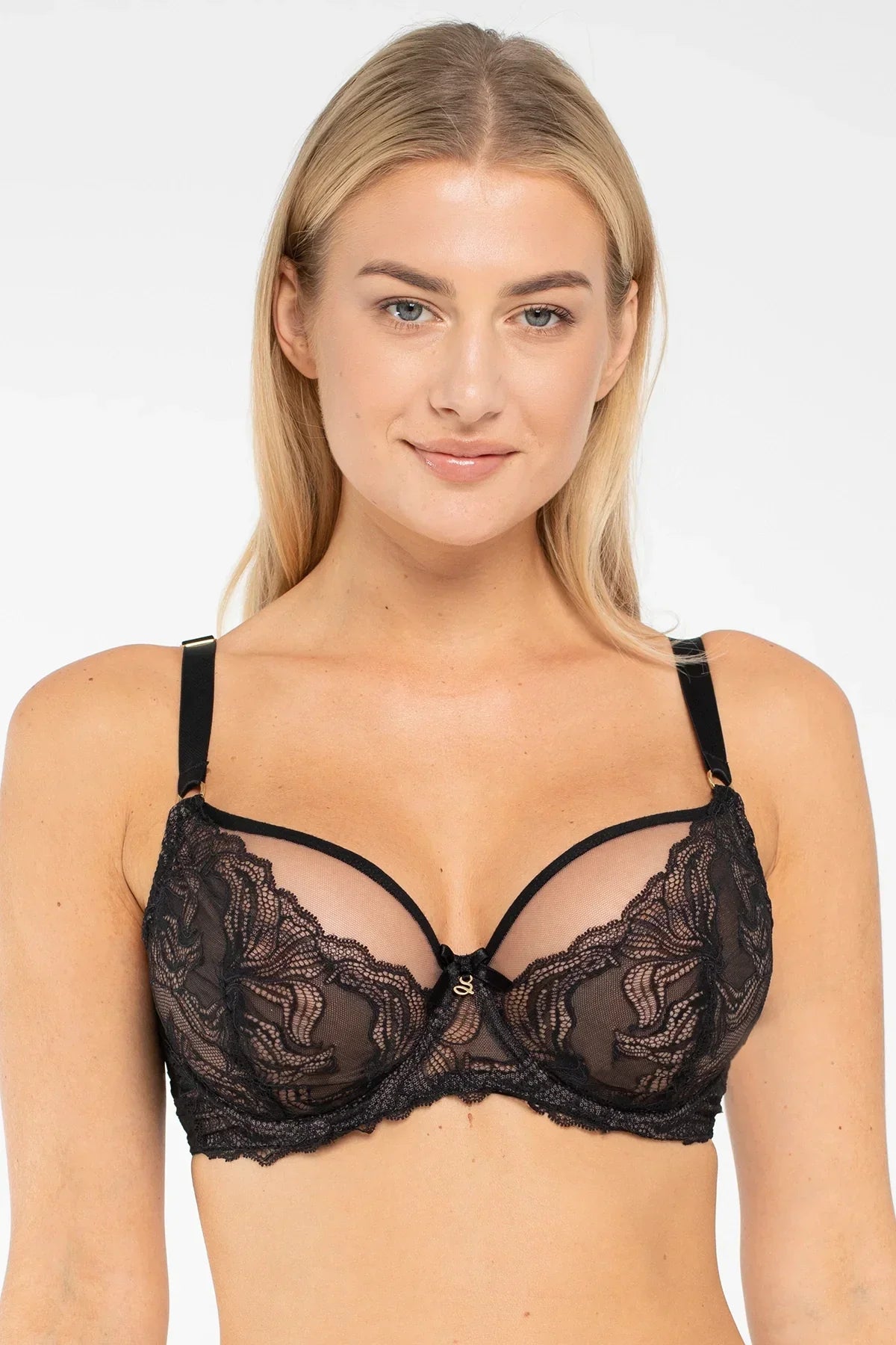 Sheer Lace Full Figure Bra Samanta Nyks - STREET STYLE
