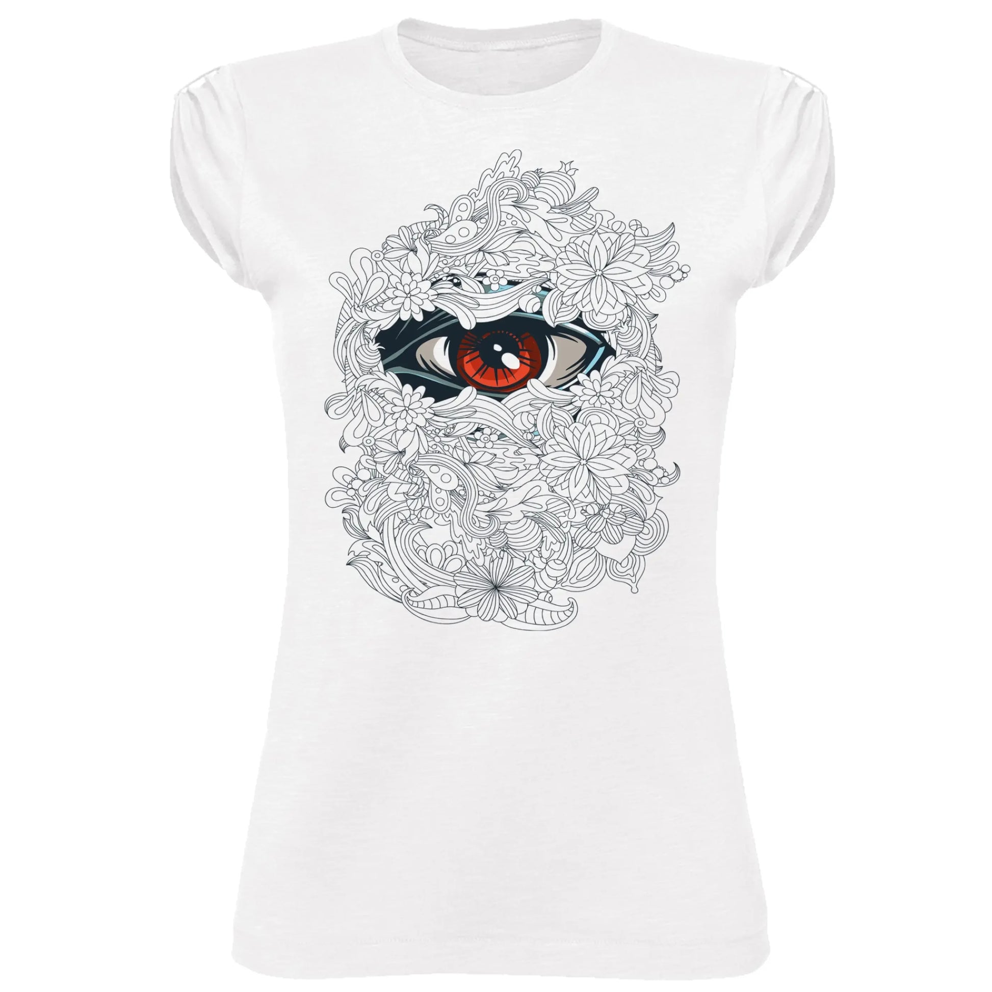T-shirt Donna Urban Slub Occhio Stilizzato - Cotone Bio - STREET STYLE