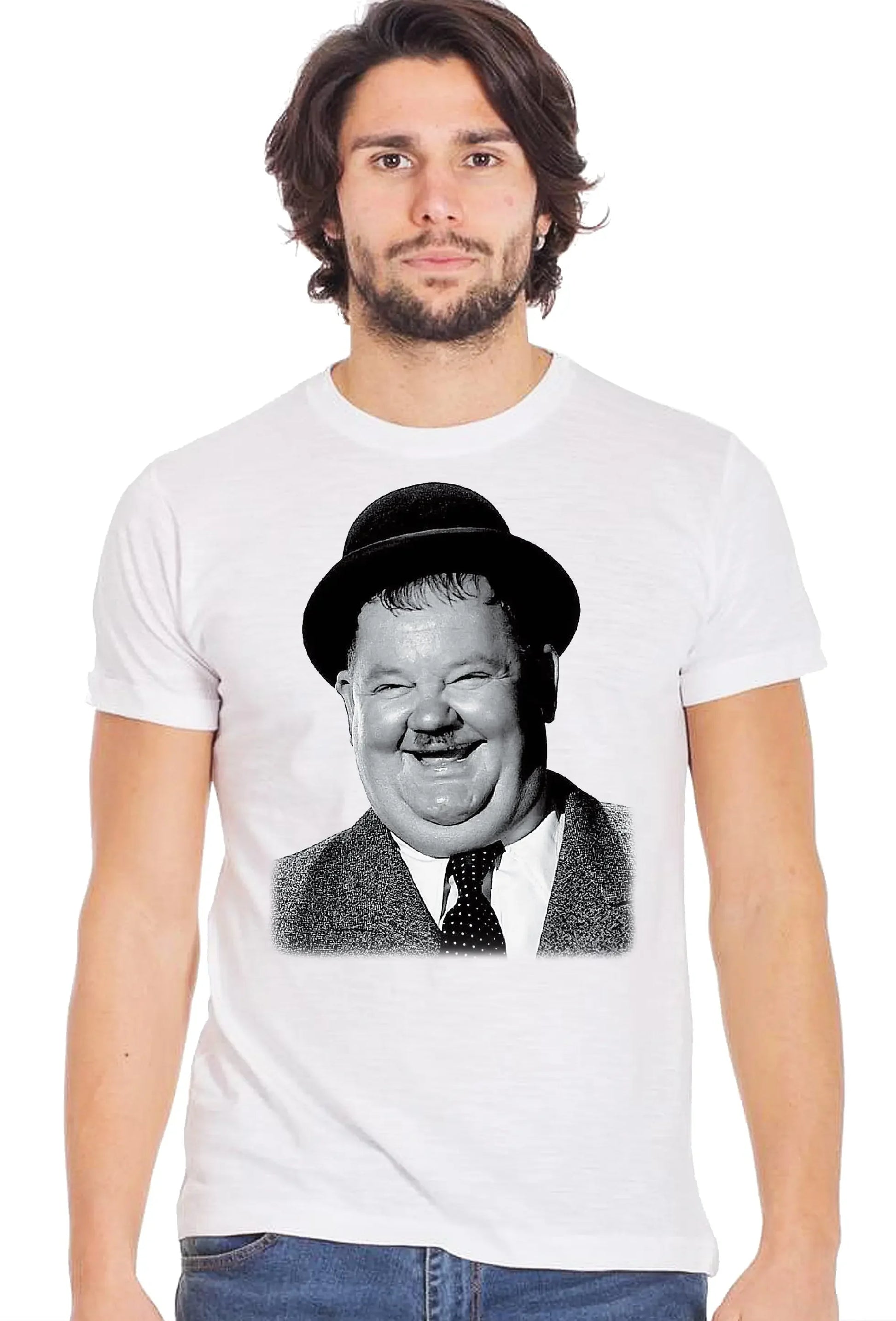 Oliver Hardy - T-shirt Uomo Urban Slub 100% Cotone - STREET STYLE