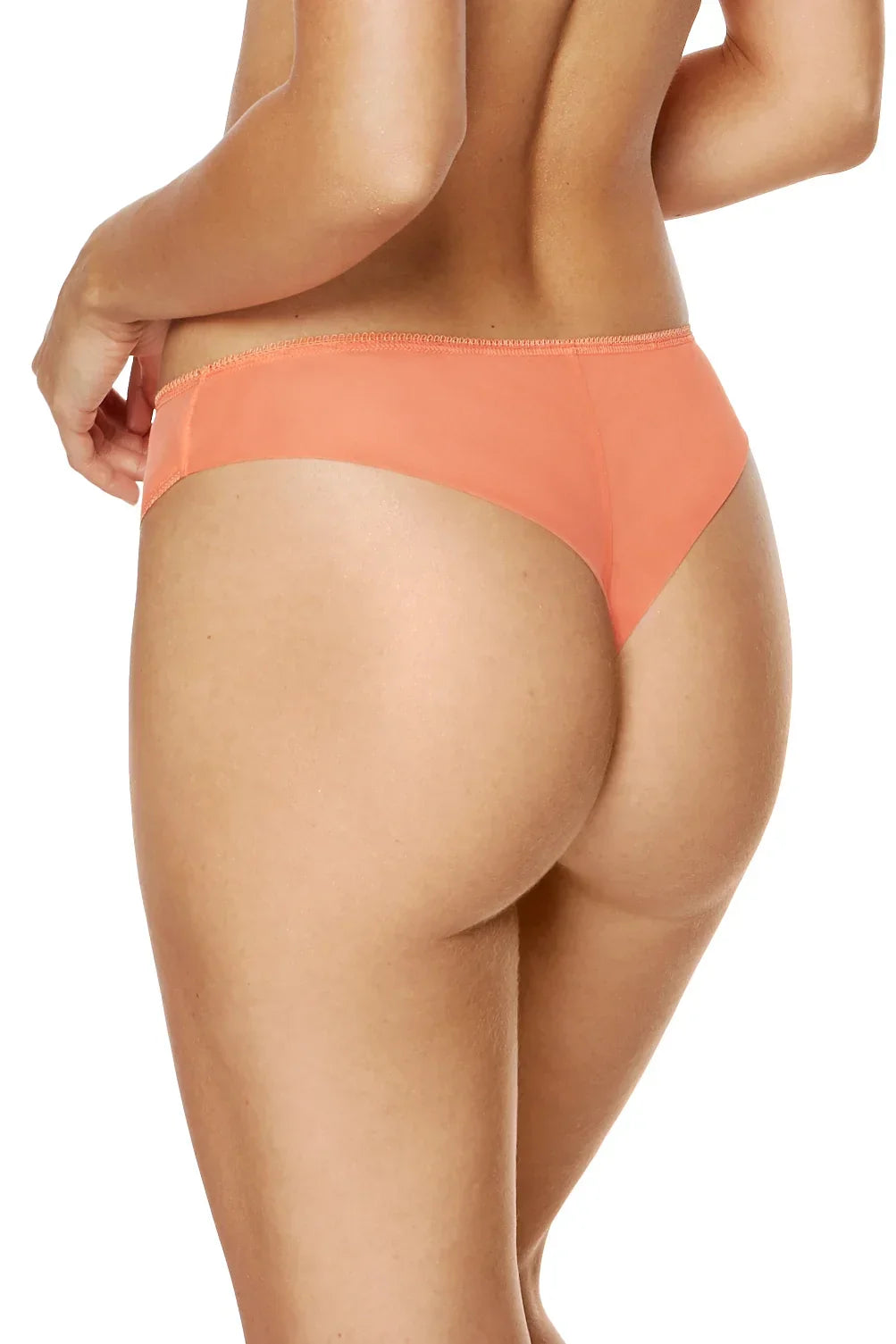 Semi Sheer Thong Panty Pamela Peach - STREET STYLE