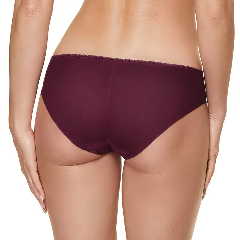 Semi Sheer Low Rise Bikini Panty Pamela Aubergine - STREET STYLE