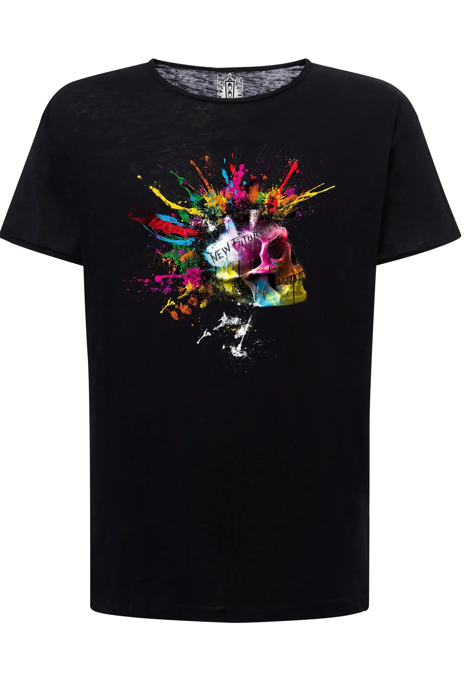 Punk Color Stilizzato 18-20-7 T-shirt Urban Slub Men Uomo 100% Cotone Fiammato JK - STREET STYLE