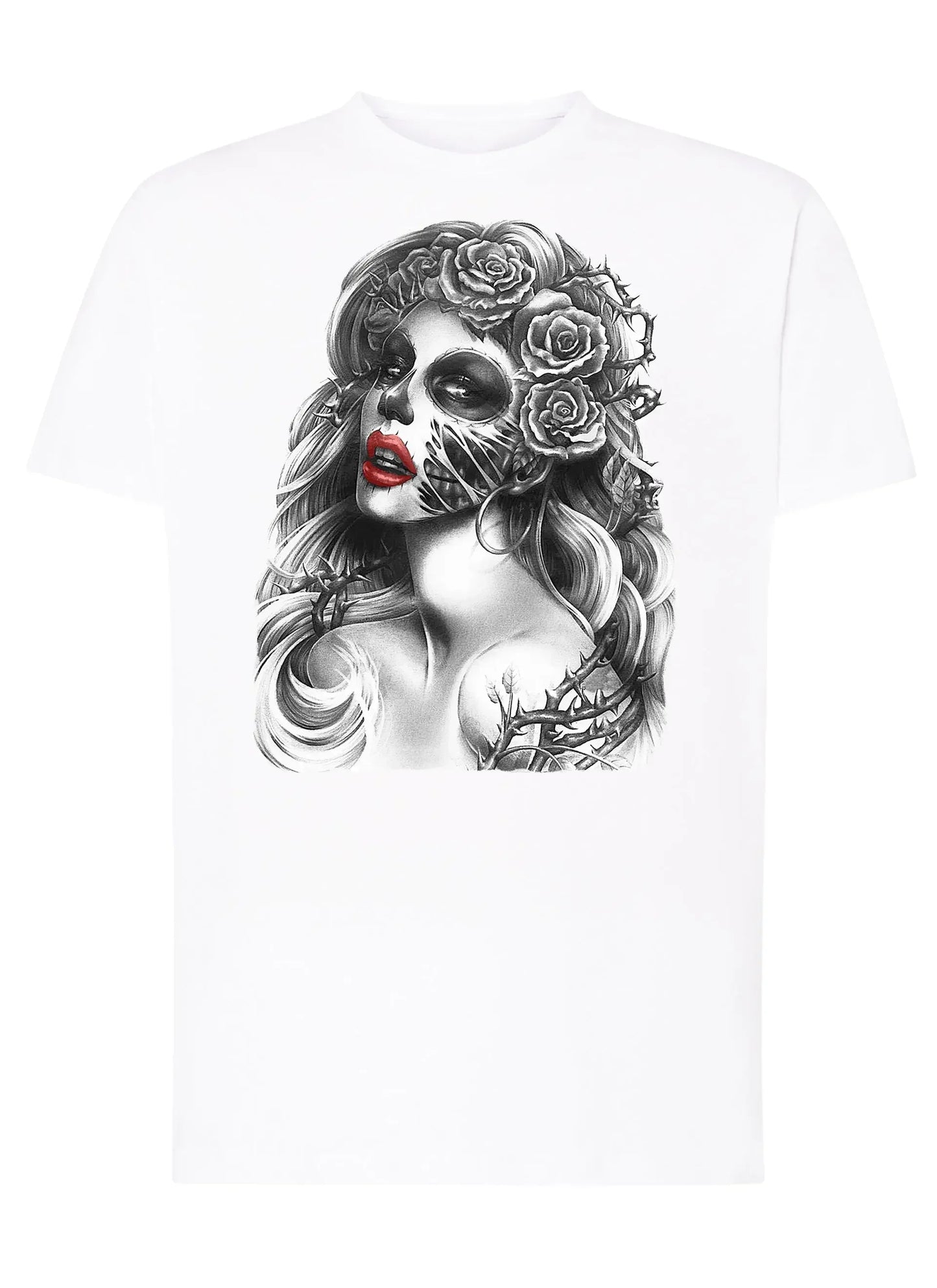 Querida Muerta Tattoo 9036 T-shirt Urban Men Uomo 100% Cotone Pettinato JK - STREET STYLE