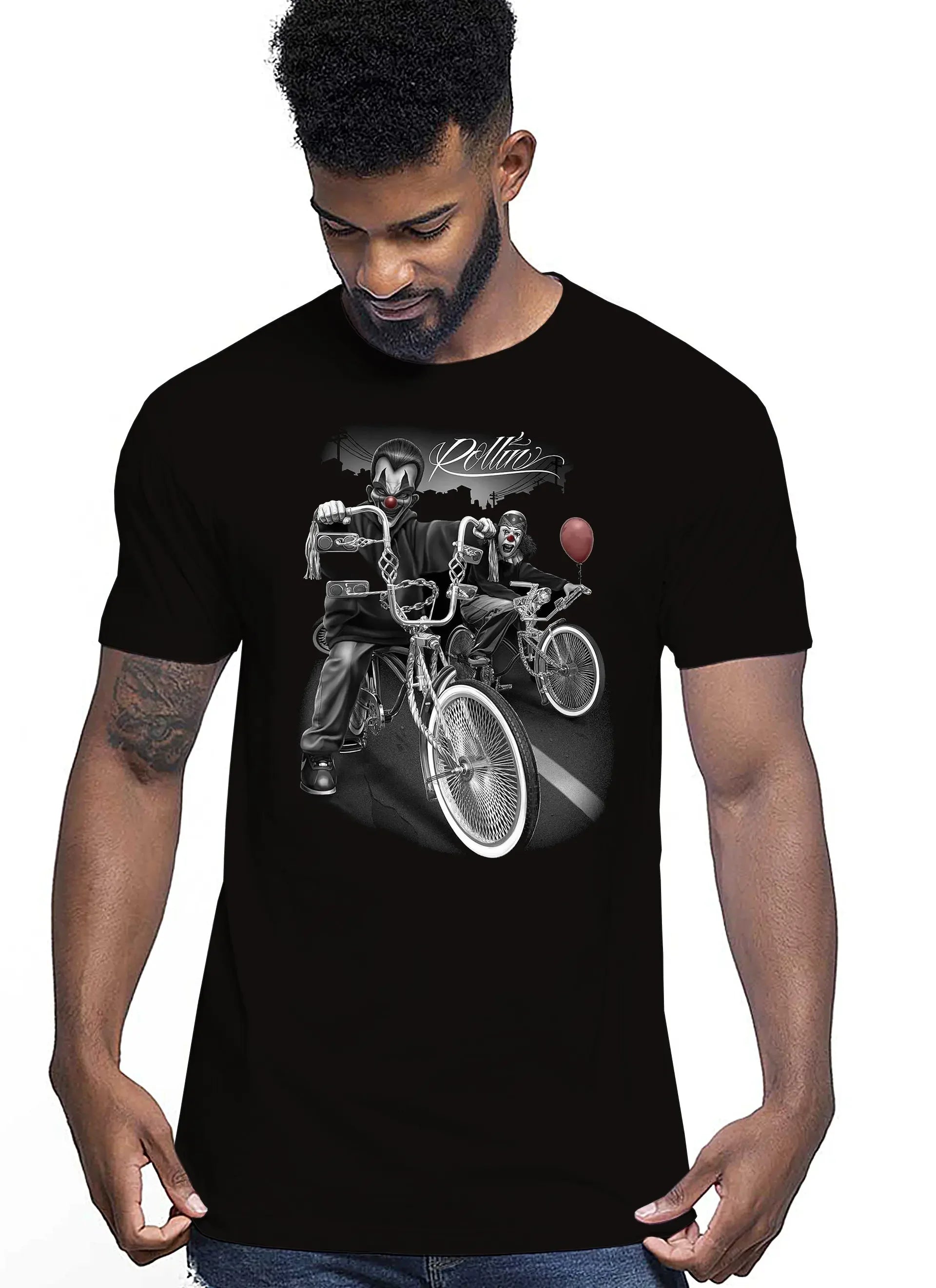 Rollio Skull Motor Tattoo 9050-25 T-shirt Urban Men Uomo 100% Cotone Pettinato JK - STREET STYLE