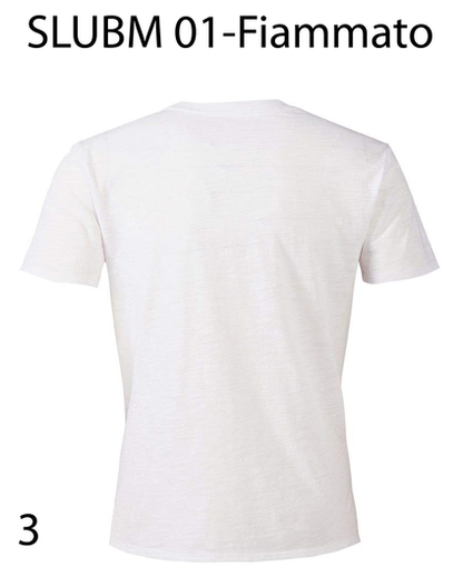 Personalizza N°3 T-shirt Slub M01 BS Fiammato Uomo