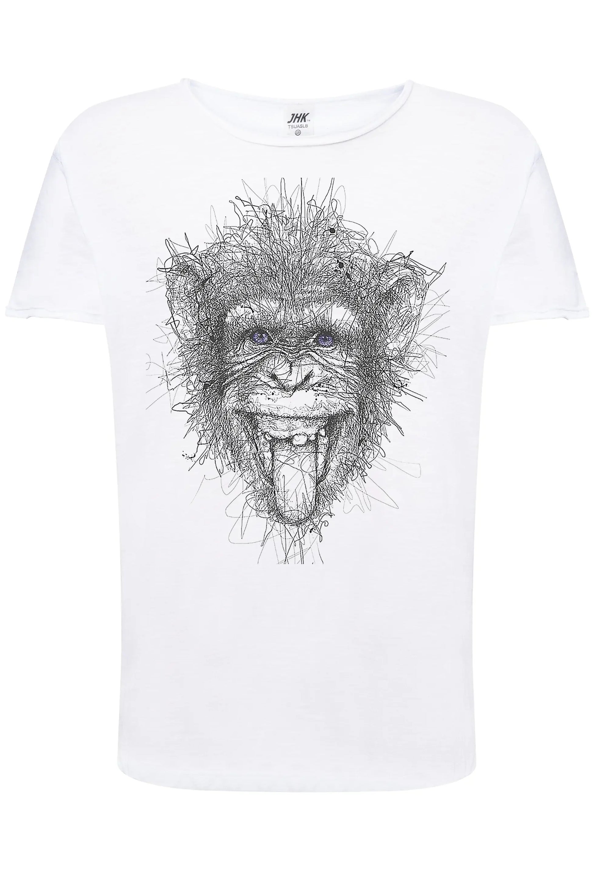 Scimmia Stilizzato Color Cantante Soggetto 18-73 T-shirt Urban Slub Men Uomo 100% Cotone Fiammato BS - STREET STYLE