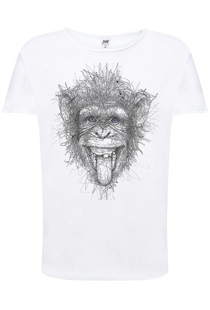 Scimmia Stilizzato Color Cantante Soggetto 18-73 T-shirt Urban Slub Men Uomo 100% Cotone Fiammato BS - STREET STYLE