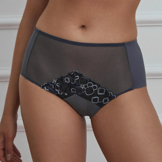 Semi Sheer Mesh Maxi Brief Panty Sharon - STREET STYLE