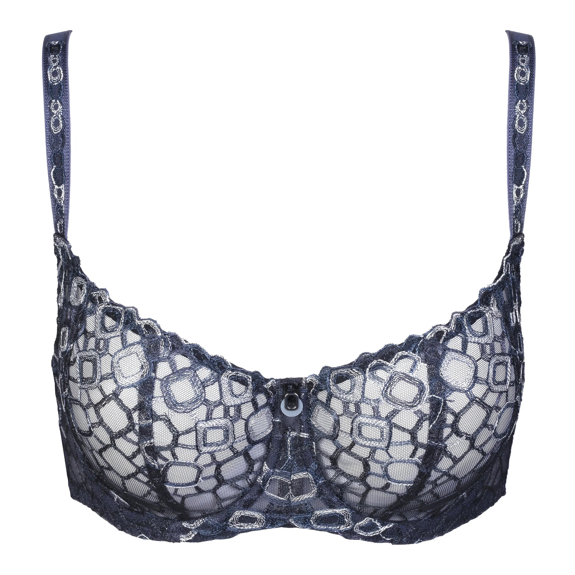 Sheer Embroidery Balconette Bra Sharon - STREET STYLE