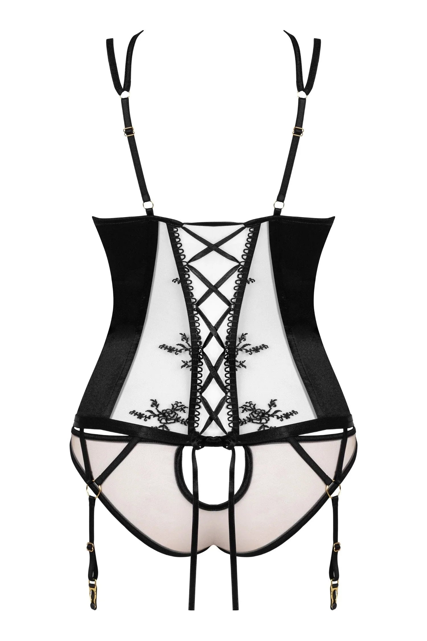 Sheer Mesh Corset Beauty Night Gianna - STREET STYLE