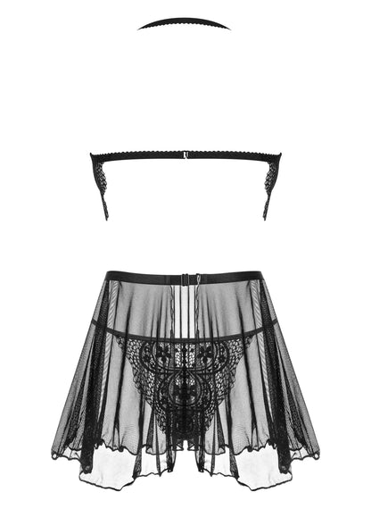 Sheer Mesh Lace Chemise Beauty Night Dark Mirage - STREET STYLE