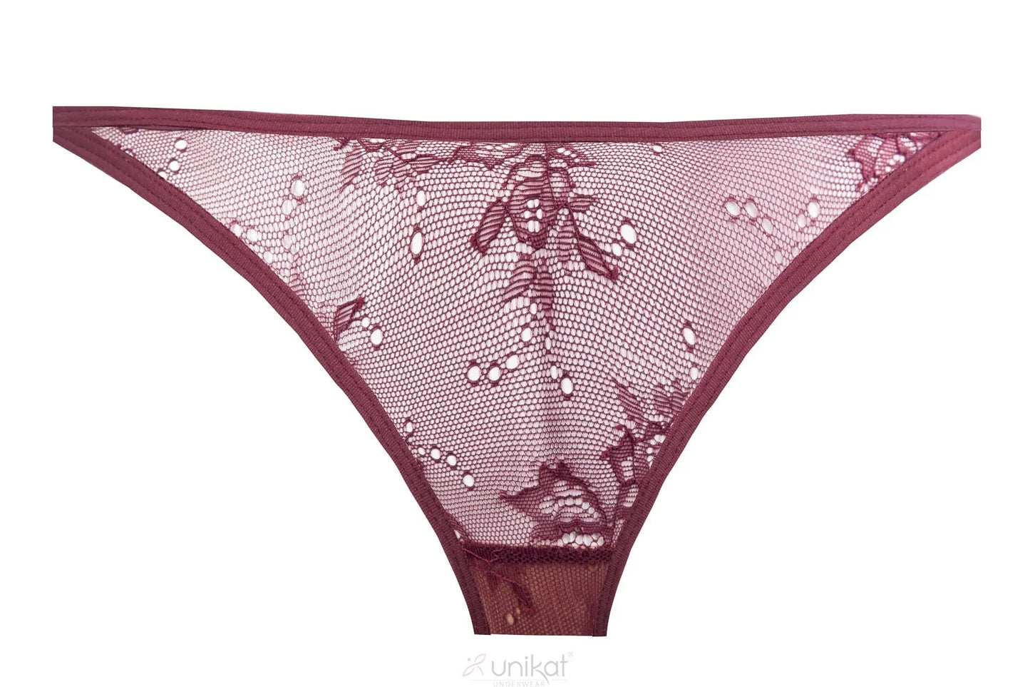 Sheer Mesh Lace Thong Panty Caro - STREET STYLE