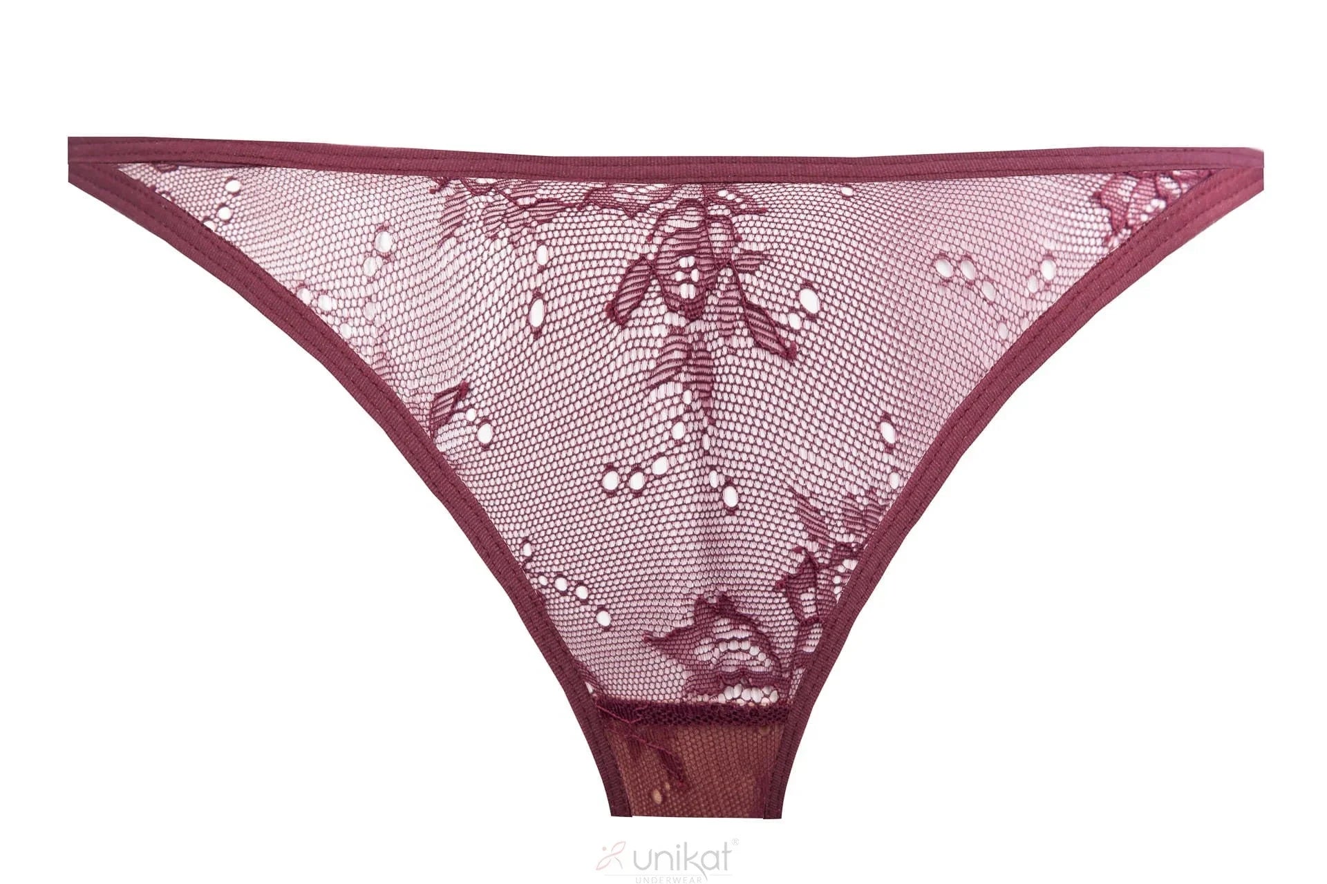 Sheer Mesh Lace Thong Panty Caro - STREET STYLE