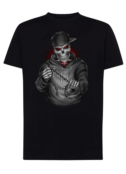 Skull Boy Tattoo 9049 T-shirt Urban Men Uomo 100% Cotone Pettinato JK - STREET STYLE