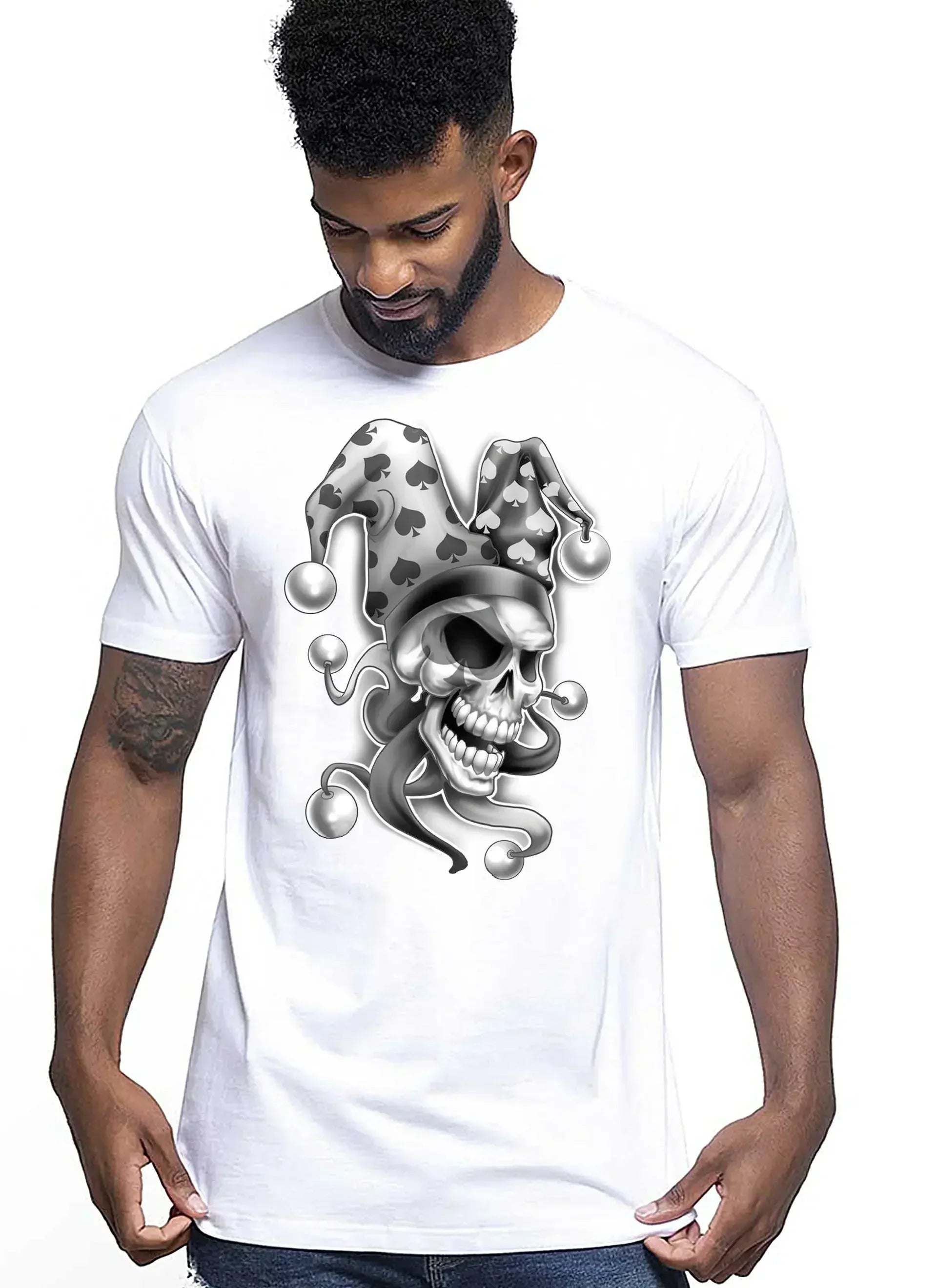 Skull Giolly Asso Tattoo 9004 T-shirt Urban Men Uomo 100% Cotone Pettinato JK - STREET STYLE