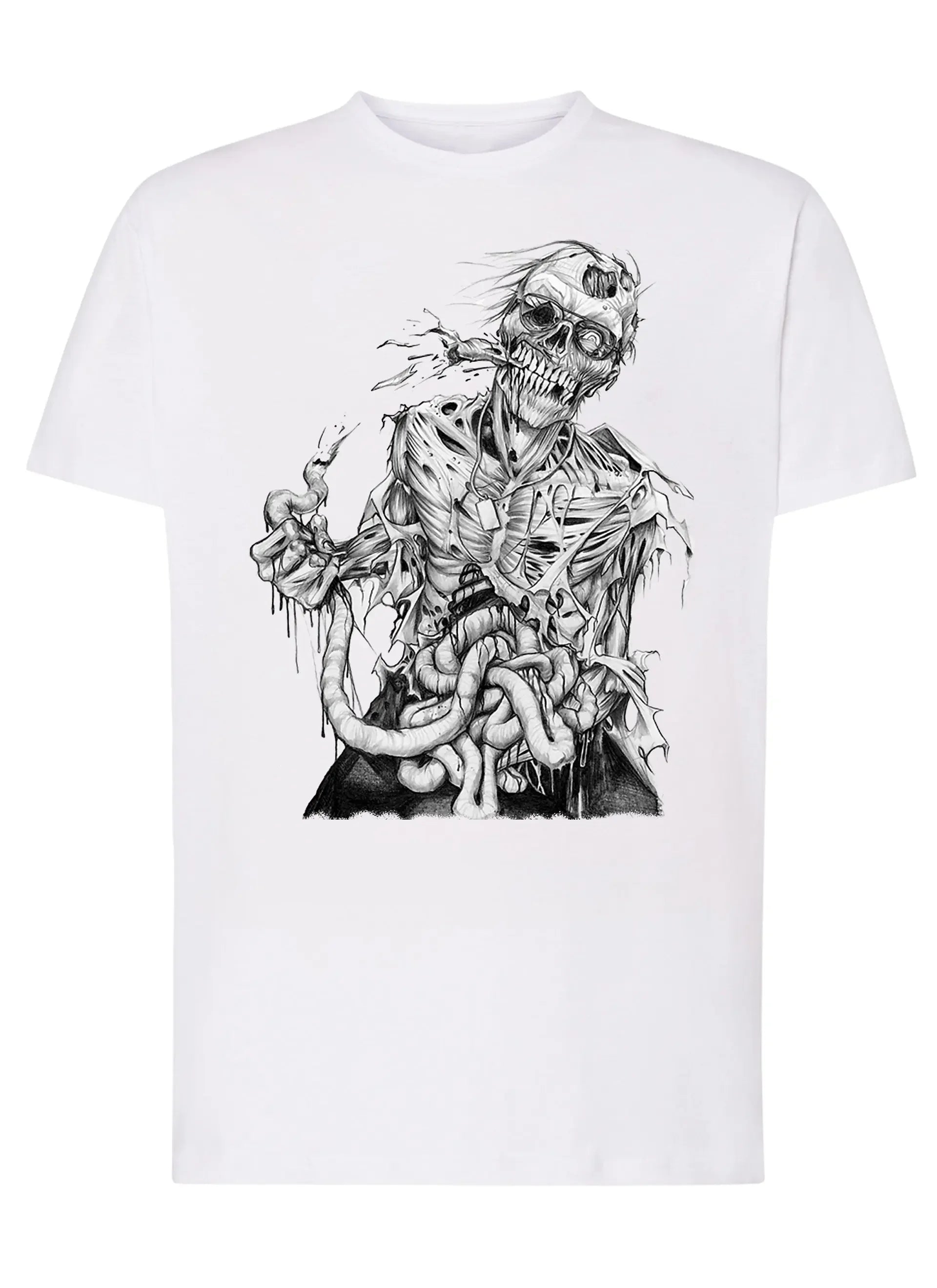 Skull Zombi Silizzato Tattoo 9012 T-shirt Urban Men Uomo 100% Cotone Pettinato JK - STREET STYLE