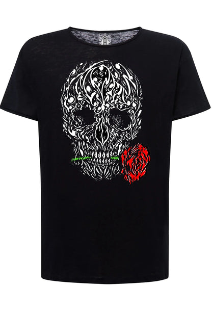 Skull & Rose | T-shirt Uomo Urban Slub 100% Cotone - STREET STYLE