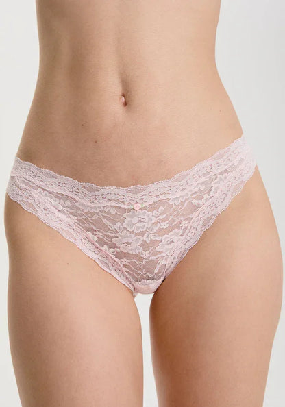 Soft Mesh Lace Bikini Blush Rosette Pink - STREET STYLE