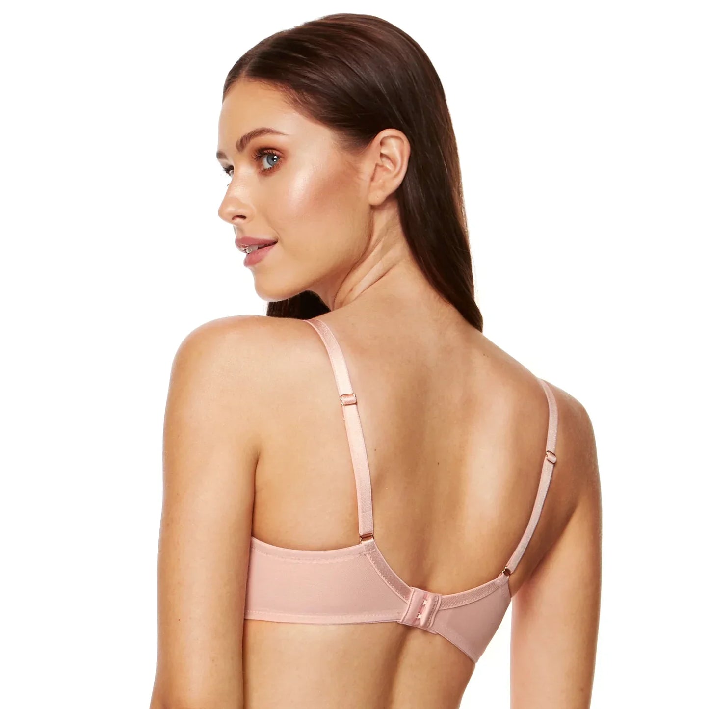 Soft See-Through Embroidery Balconette Bra Mable Pink - STREET STYLE