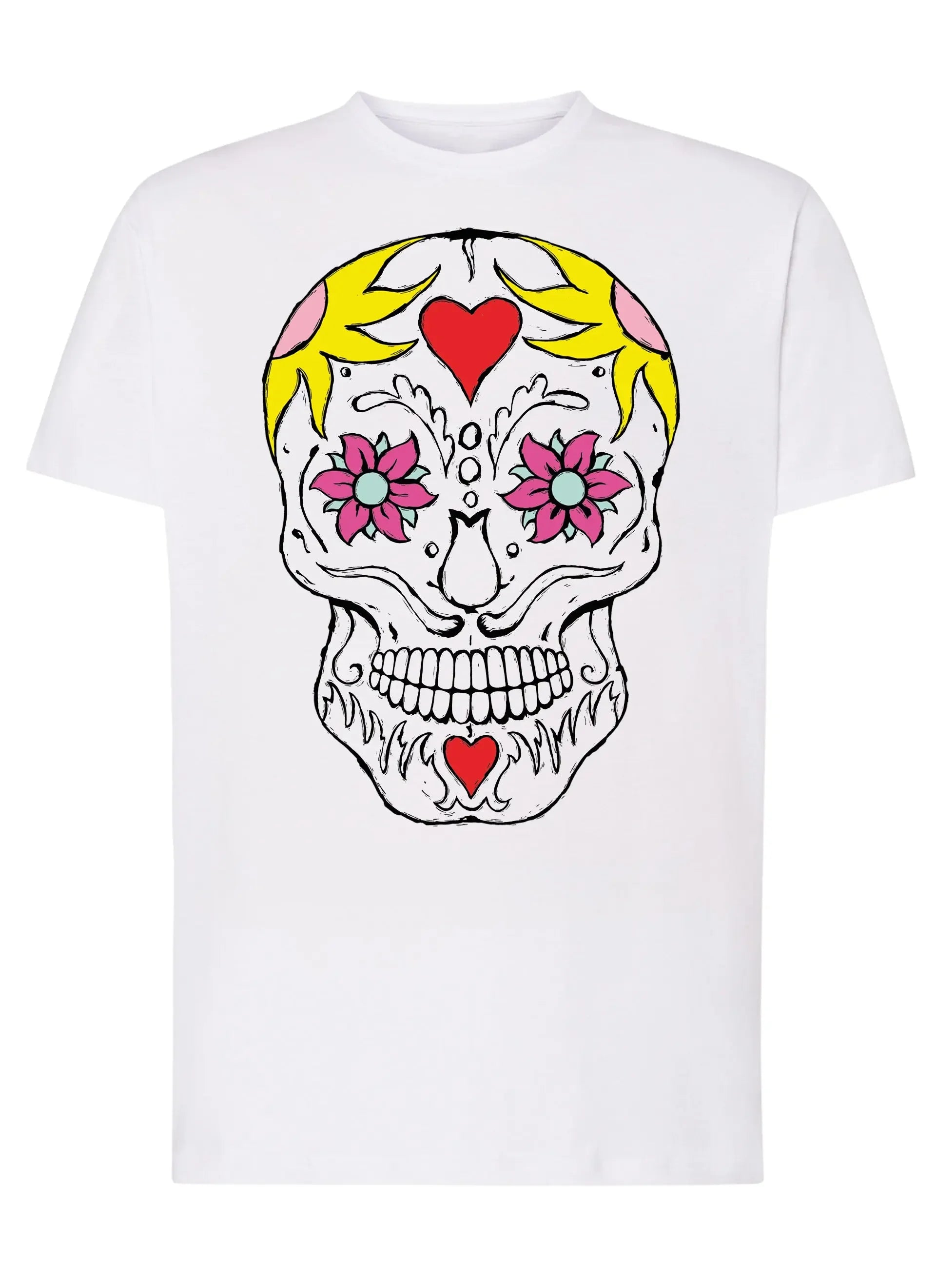 Sull Flor Skull Zombi Tattoo 9021 T-shirt Urban Men Uomo 100% Cotone Pettinato JK - STREET STYLE