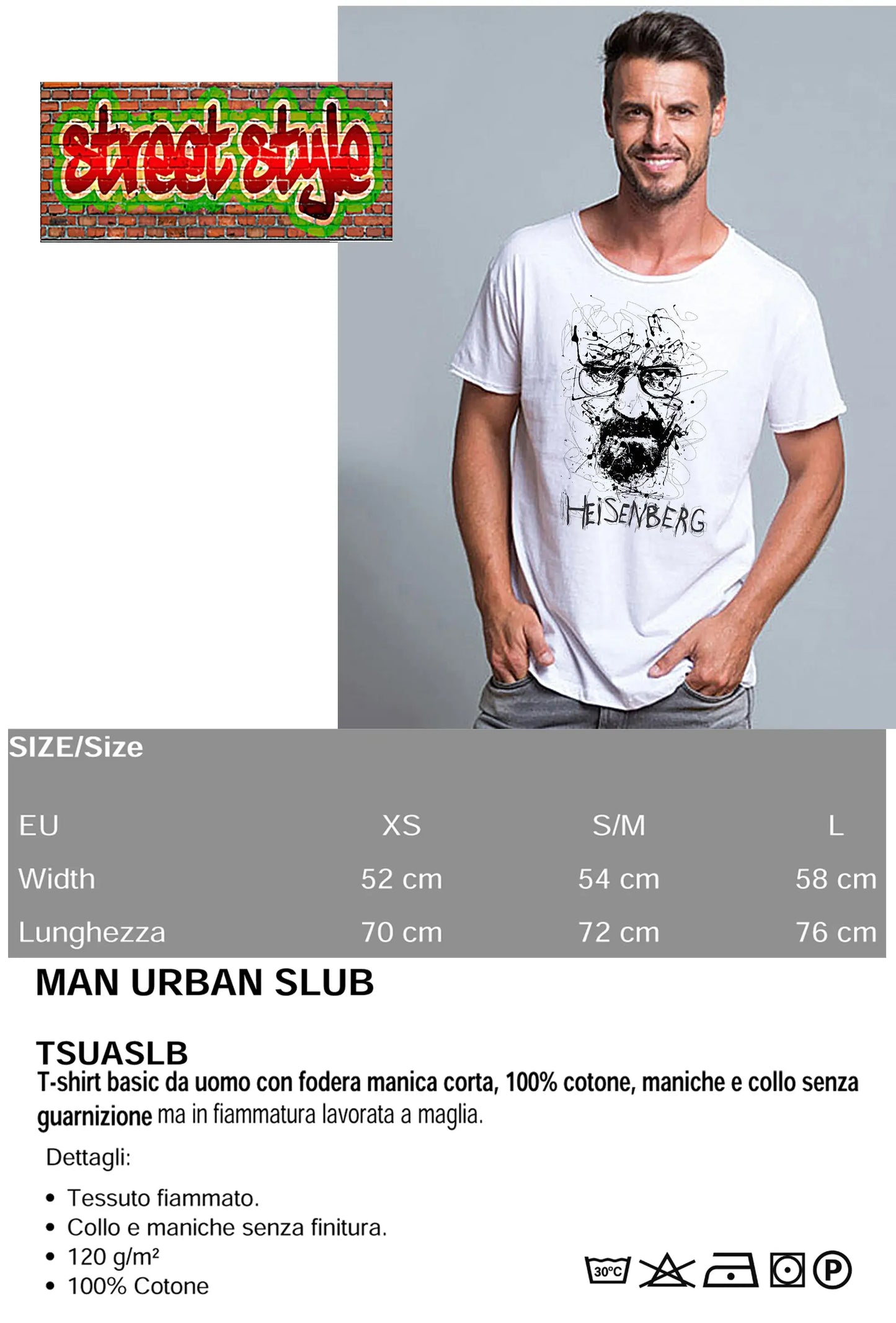 Heisenberg Stilizzato - T-shirt Uomo Urban Slub - STREET STYLE