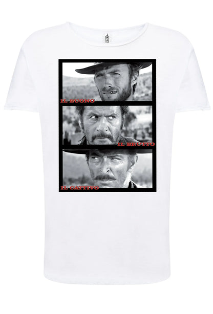 The Legend Il Bello il Brutto e il Cattivo 3 Quad Soggetto Cinema Attori 18-80-1 T-shirt Urban Slub Men Uomo 100% Cotone Fiammato JK - STREET STYLE