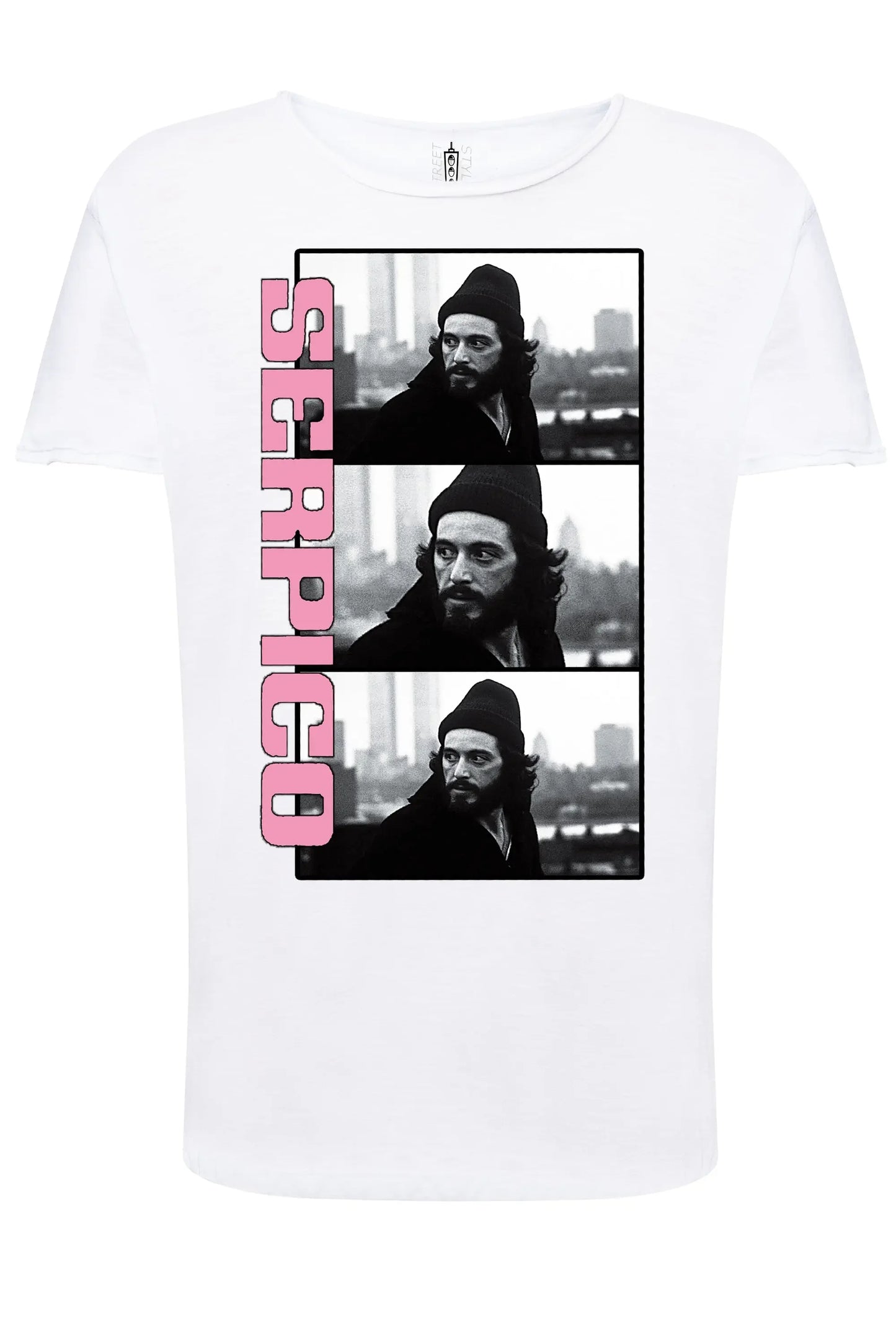 The Legend Serpico - T-Shirt Uomo Cotone Fiammato - STREET STYLE
