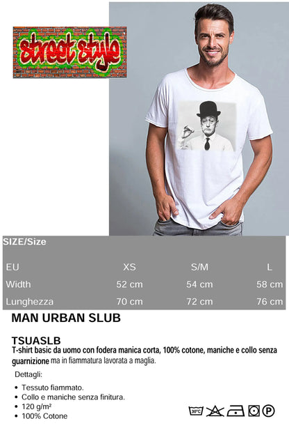 The Legend Totò - T-shirt Uomo Cotone Fiammato - STREET STYLE