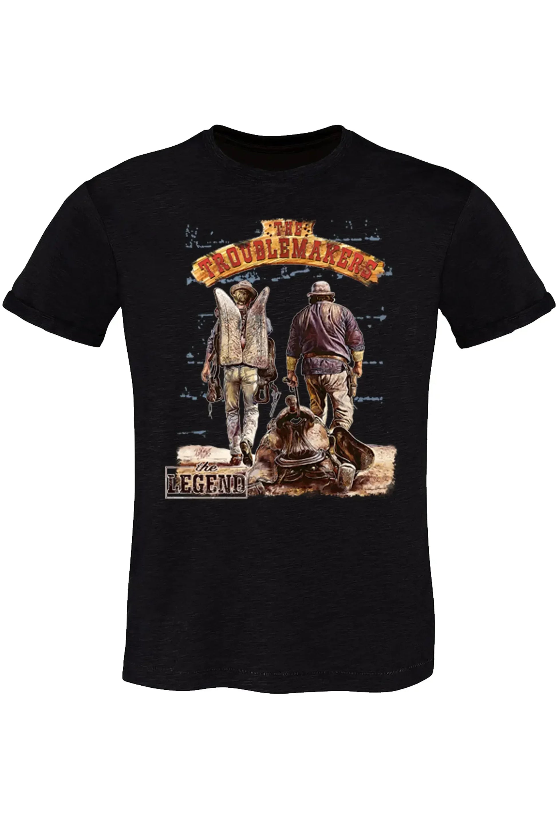 The Troublemakers Bud spencer e Terence hill 18-70-10-2 T-Shirt Urban Men Uomo 100% Cotone Fiammato BS - STREET STYLE