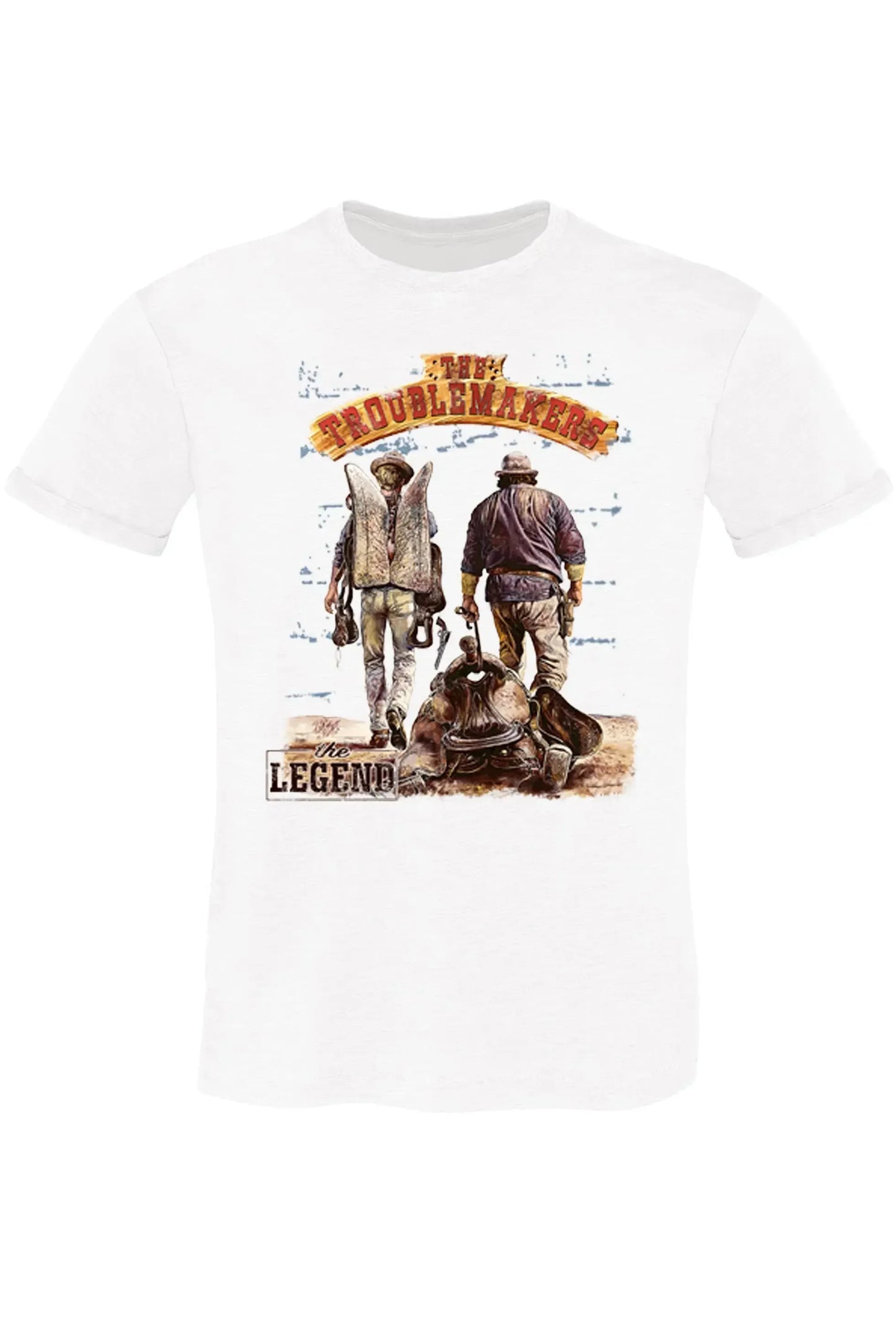 The Troublemakers Bud spencer e Terence hill 18-70-10-2 T-Shirt Urban Men Uomo 100% Cotone Fiammato BS - STREET STYLE
