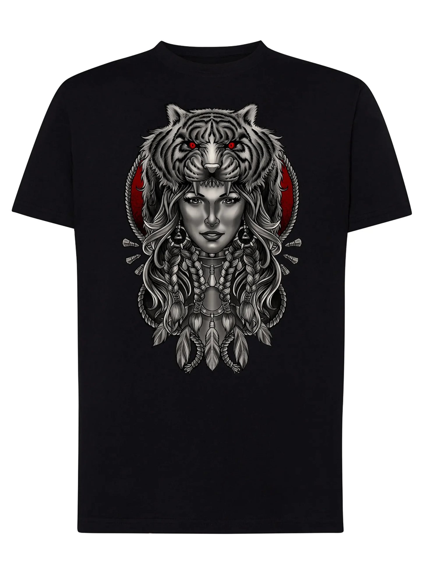 Tiger Hat Skull Motor Tattoo 9056 T-shirt Urban Men Uomo 100% Cotone Pettinato JK - STREET STYLE