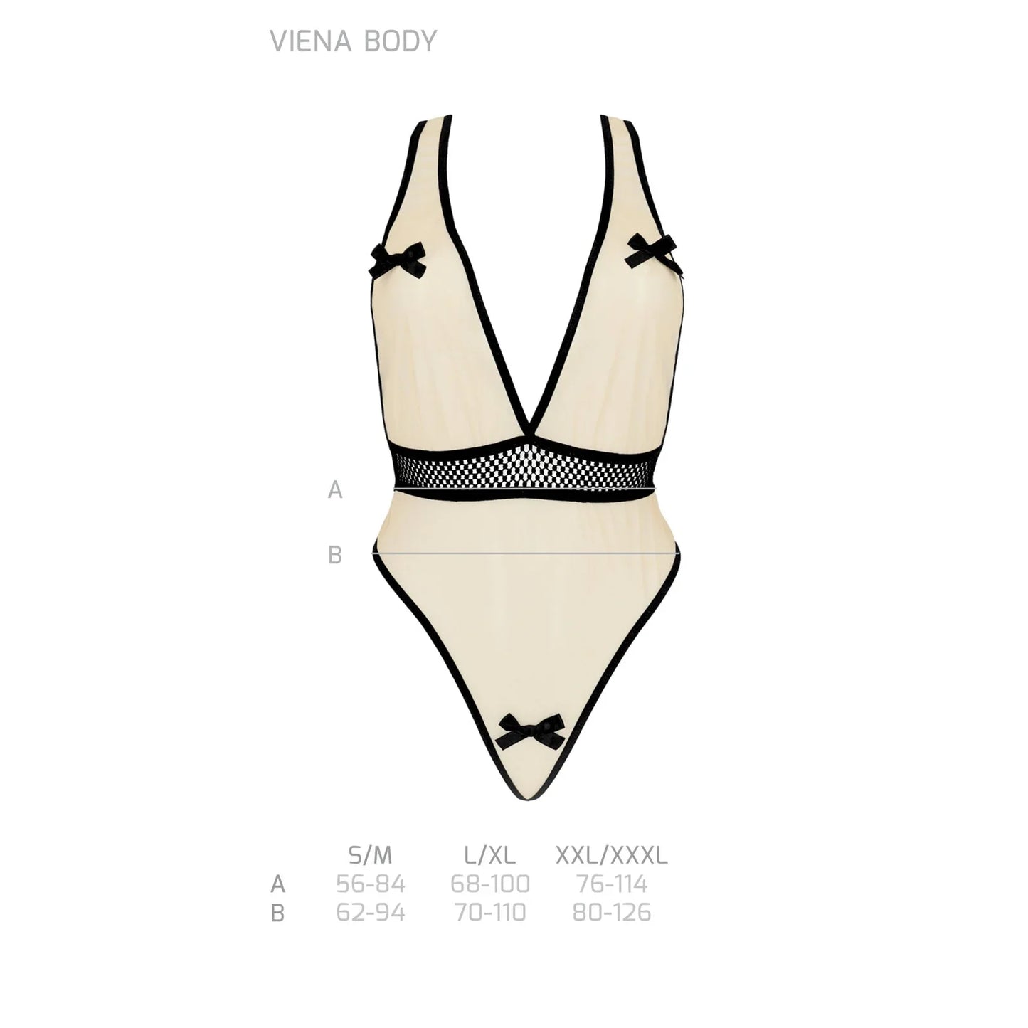 Sheer Mesh Deep V-Neck Bodysuit Passion Viena - STREET STYLE