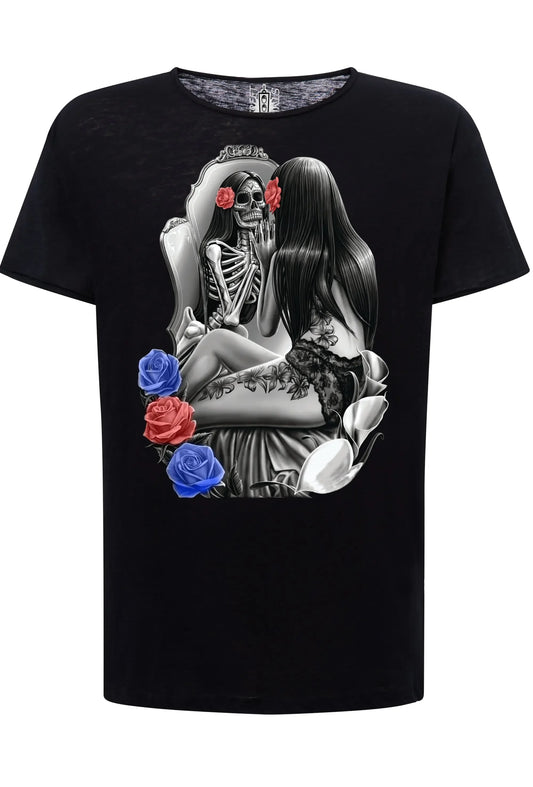Vanity Tattoo Skull - T-shirt Uomo Cotone Fiammato - STREET STYLE