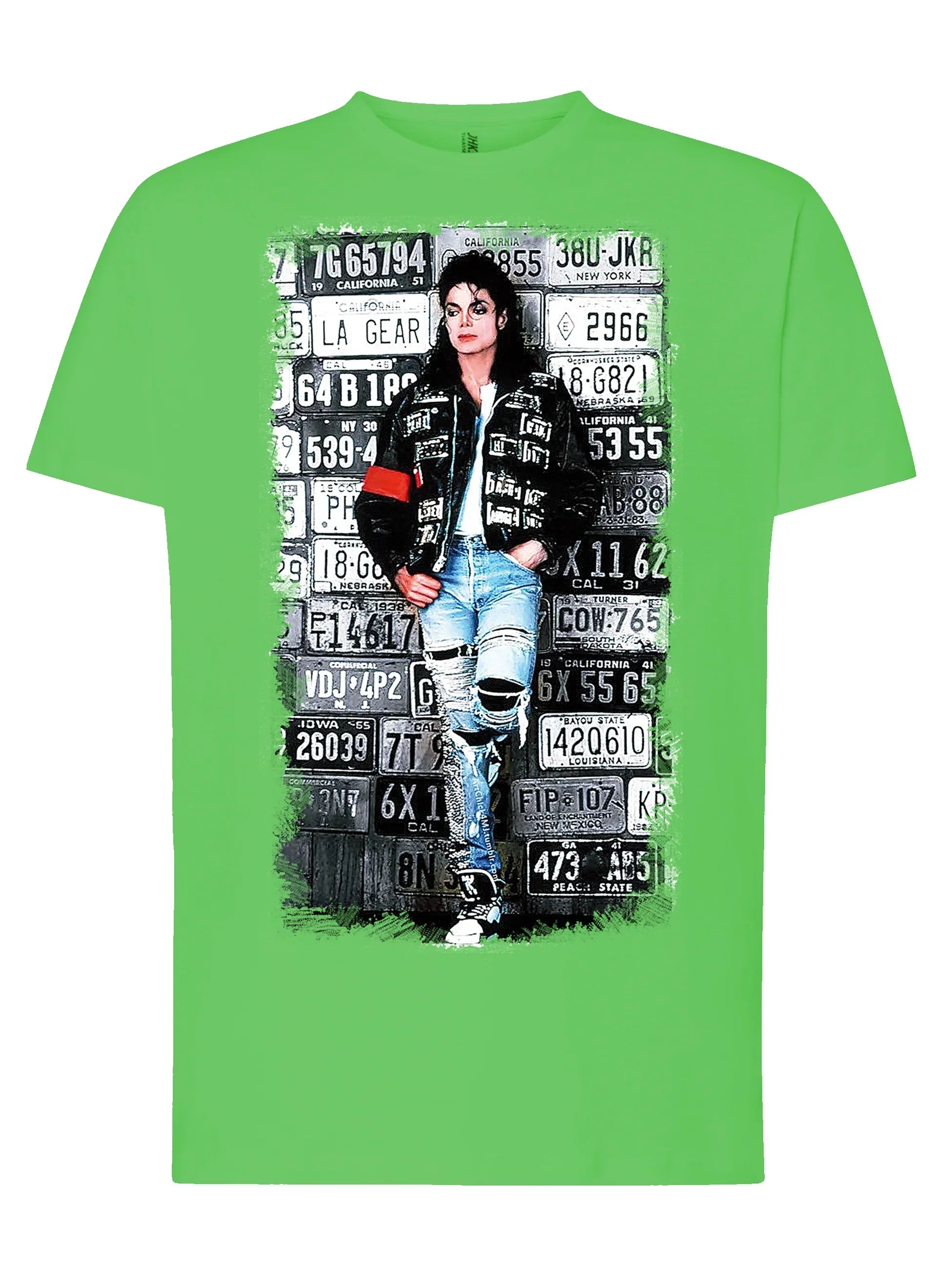 The Legend Michael Jackson Cantante Soggetto 18-20-49-2 T-shirt Urban Men Uomo 100% Cotone Pettinato JK - STREET STYLE