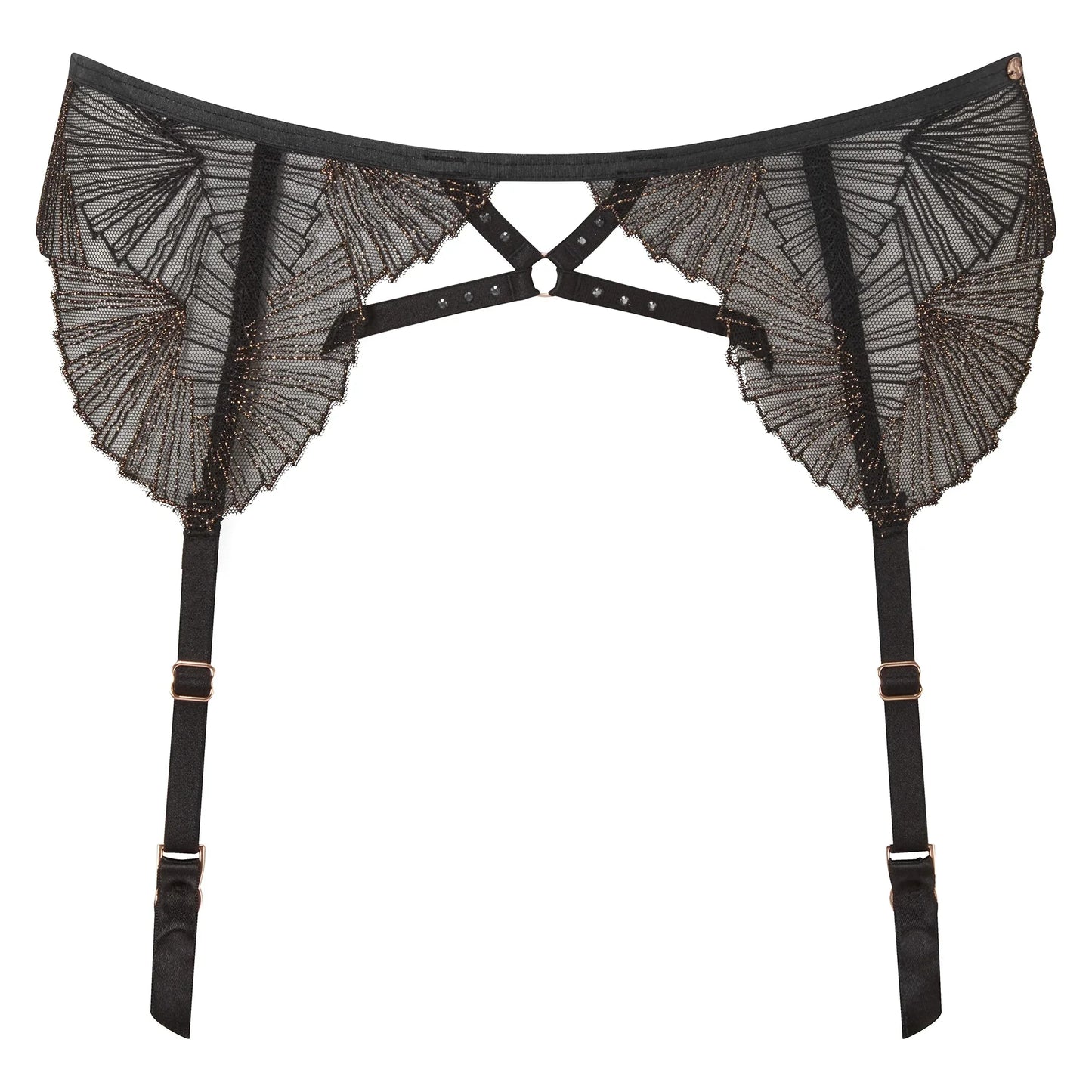 Gossard VIP Captivate Sheer Mesh Garter Belt - STREET STYLE