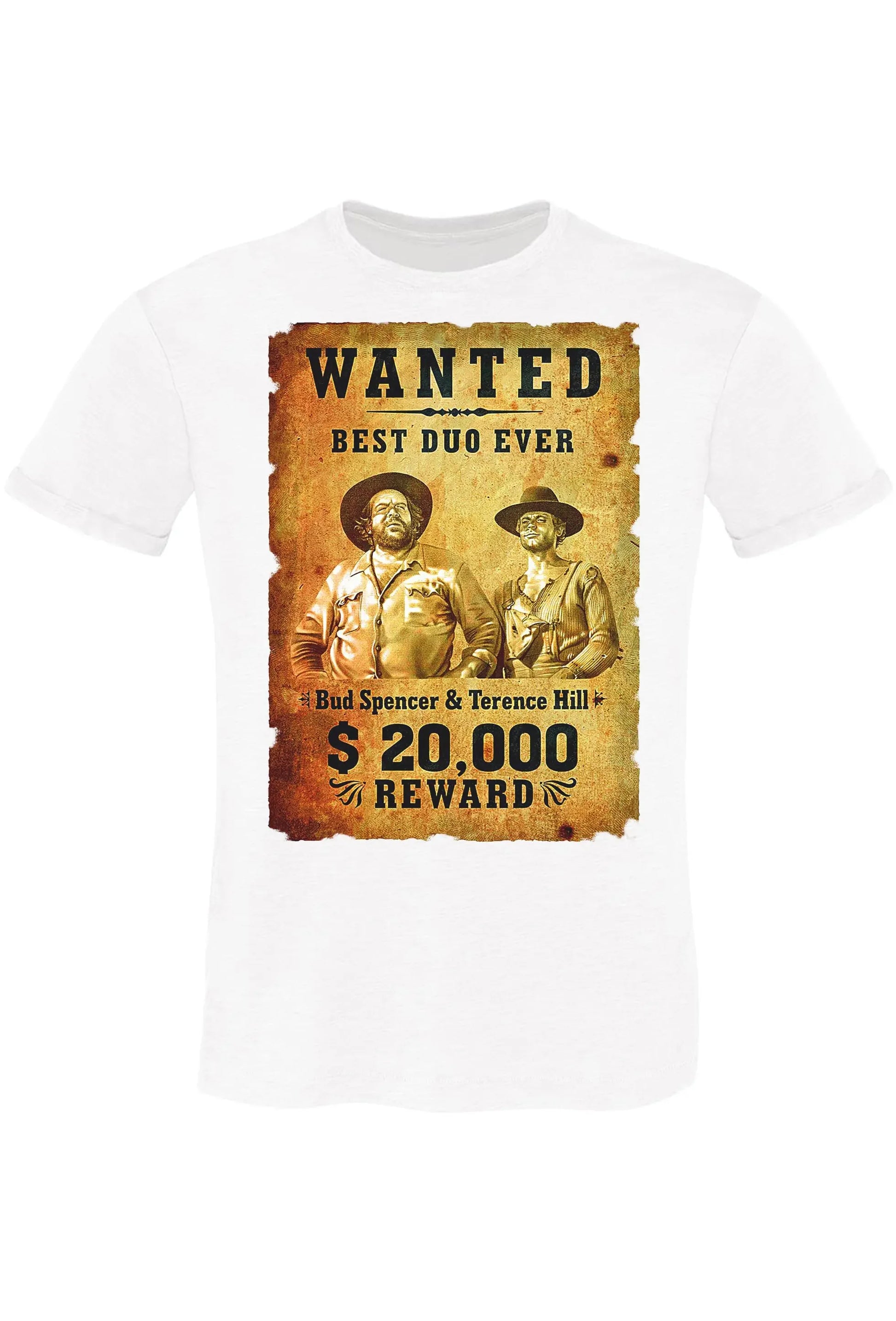 Wanted Bud Spencer 18-70-8 T-Shirt Urban Men Uomo 100% Cotone Fiammato BS - STREET STYLE