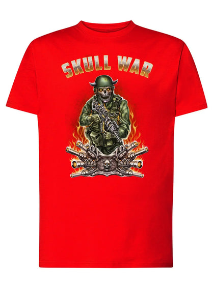 War Skull Tattoo 9053 T-shirt Urban Men Uomo 100% Cotone Pettinato JK - STREET STYLE