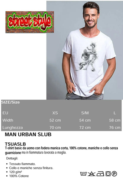 Zidan Color Artistico Stilizzato 18-63 T-shirt Urban Slub Men Uomo 100% Cotone Fiammato JK - STREET STYLE