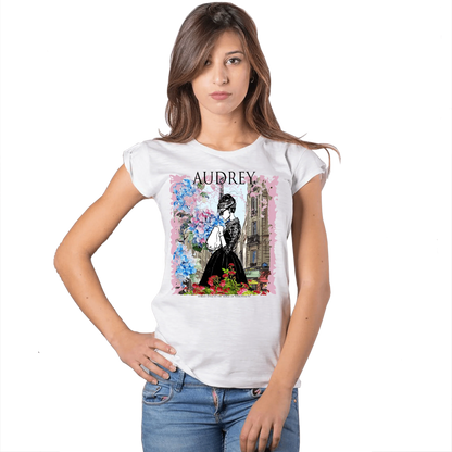 T-shirt Audrey Hepburn Donna Slub - Cotone Bio - STREET STYLE