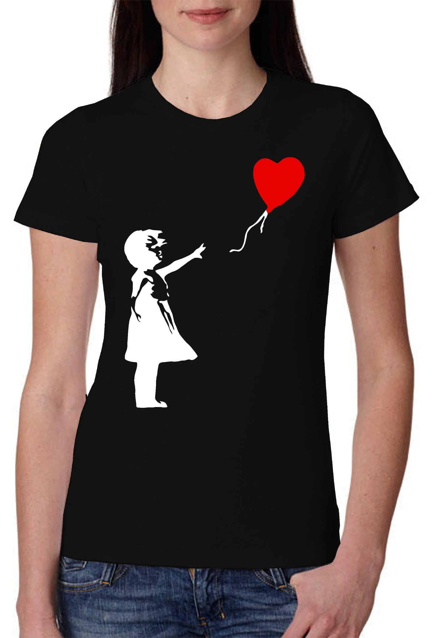 Bambina Banksy 3500 Lady T-Shirt Donna 100% Cotone Pettinato JK - STREET STYLE