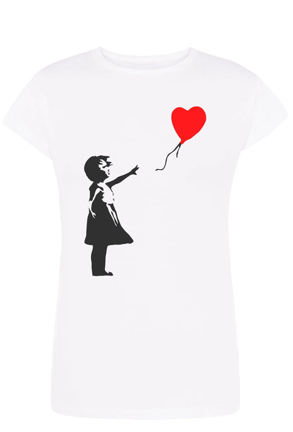 Bambina Banksy 3500 Lady T-Shirt Donna 100% Cotone Pettinato JK - STREET STYLE