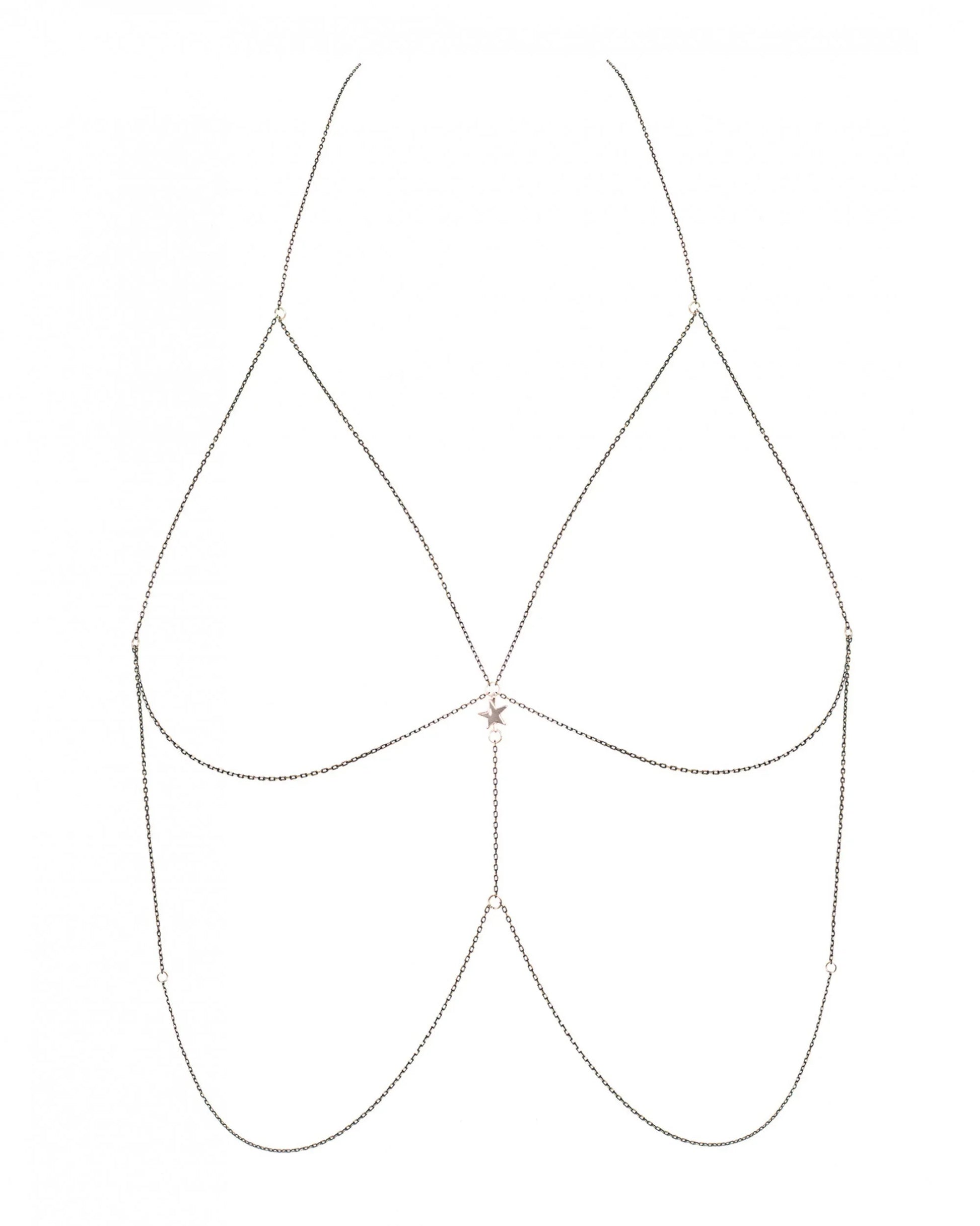 Gold Bikini Body Chain Obsessive Bijou - STREET STYLE