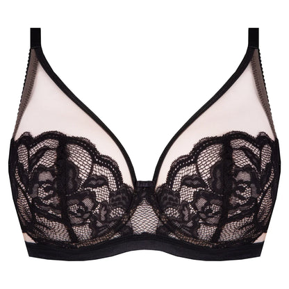 Sheer Mesh Lace Plunge Bra Carmella - STREET STYLE