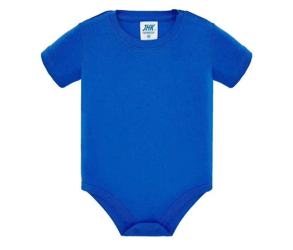 Body per bambino streetwear azzurro in cotone, maniche corte, stile urban