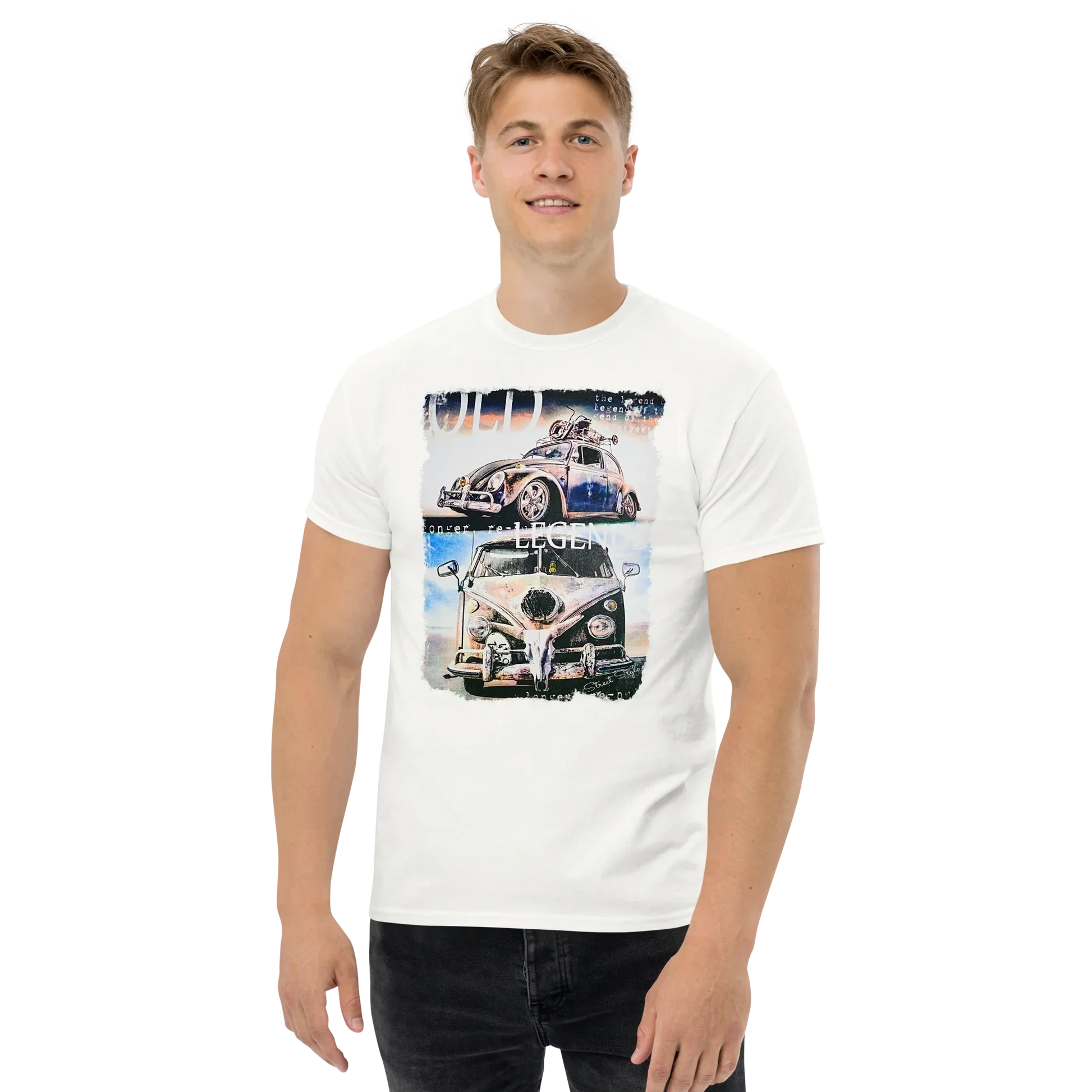 T-shirt Uomo 'Wild Legend' con Stampa Auto d'Epoca VW 10124 - STREET STYLE