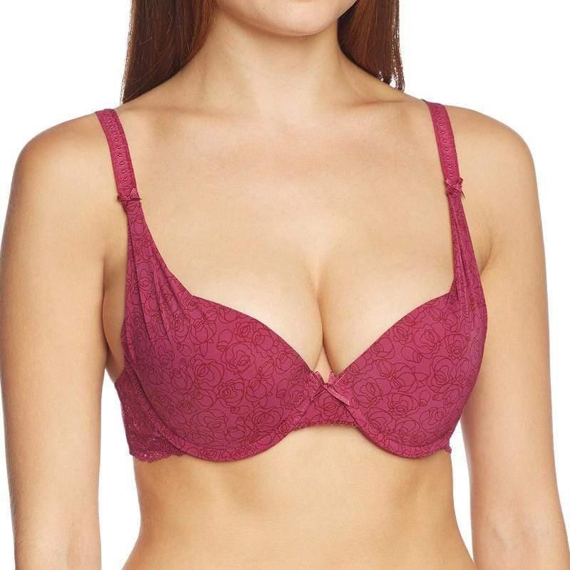 Sassa Fuchsia Deep Plunge Push-Up Bra - STREET STYLE