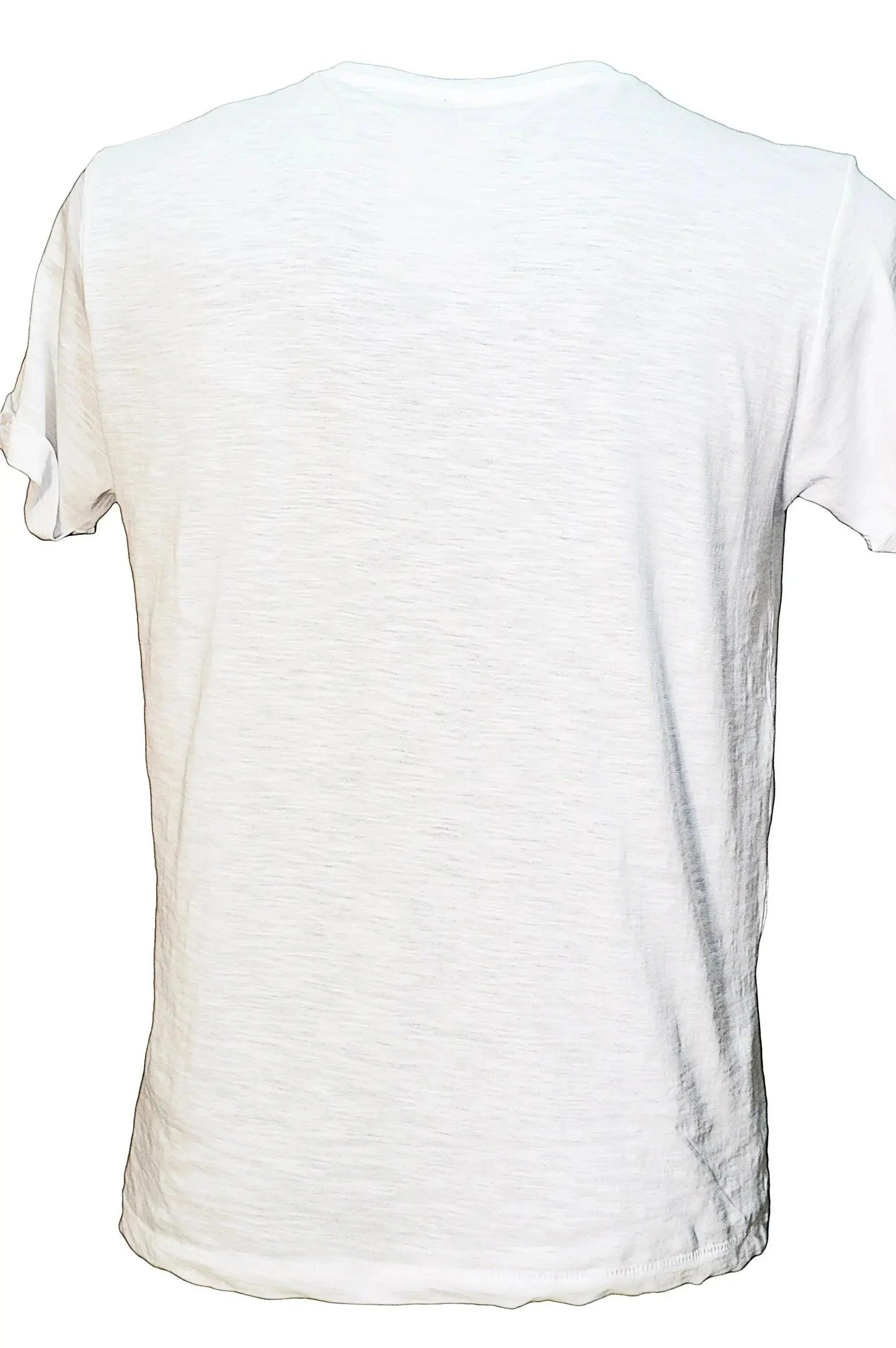 T-shirt uomo bianca 100% cotone fiammato, stile streetwear urban, maniche corte, retro semplice