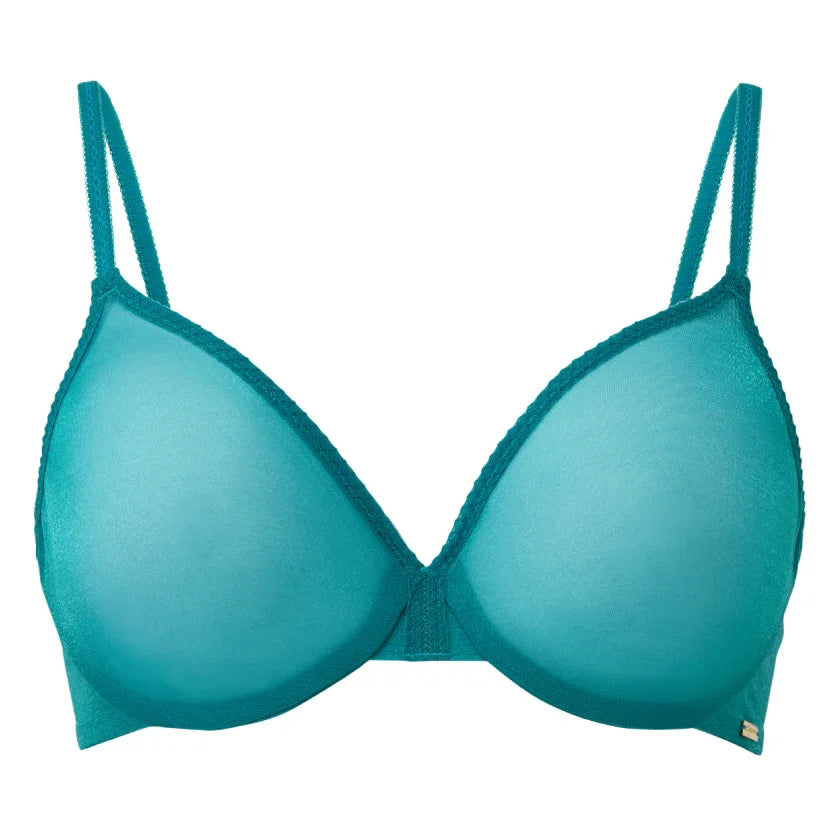 Gossard Glossies Sheer Molded Bra Emerald - STREET STYLE