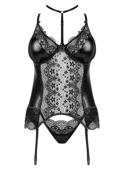 Beauty Night Noir Fantasy Sheer Lace Corset - STREET STYLE