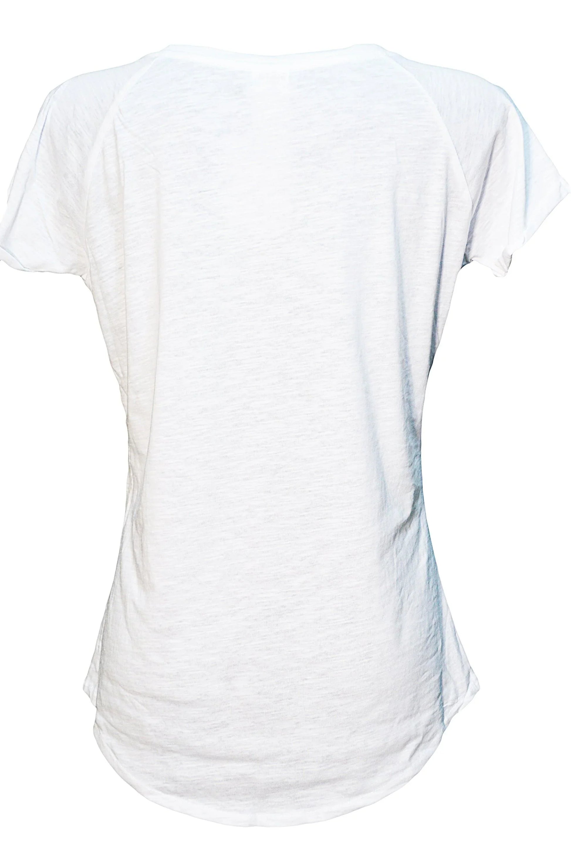 T-shirt donna streetwear urban bianca, manica corta, cotone fiammato, stile casual